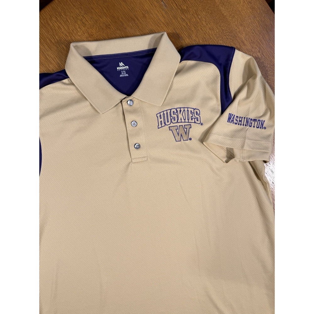 University of Washington Huskies Polo Shirt XL Gold Purple Knights‎ Apparel NCAA